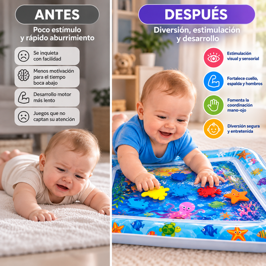 Alfombra de Agua Sensorial para Bebés | Juego y Estimulación