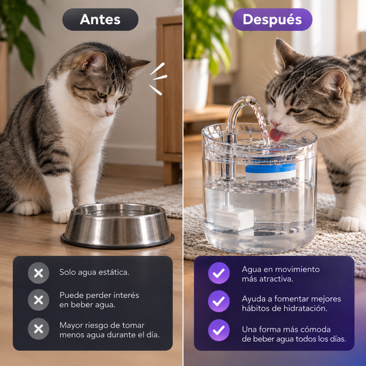Fuente de Agua Automática para Gatos y Perros | 2 Litros