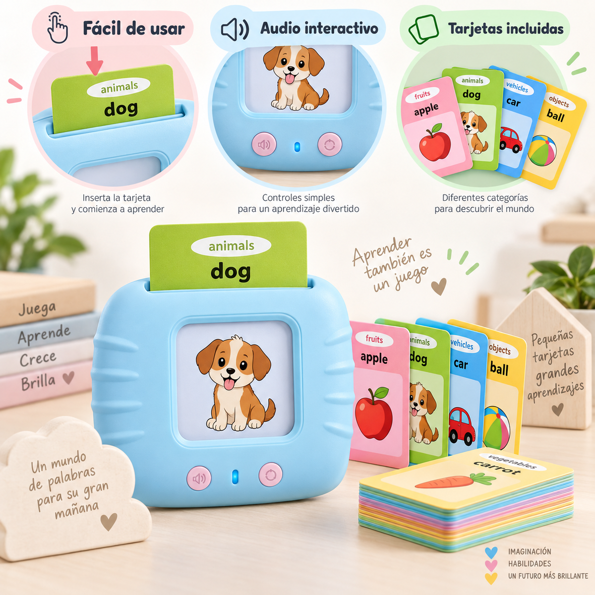 Lector Educativo de Tarjetas | Español + Inglés