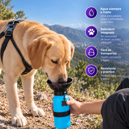Botella de Agua Portátil para Perros y Gatos | Bebedero de Paseo