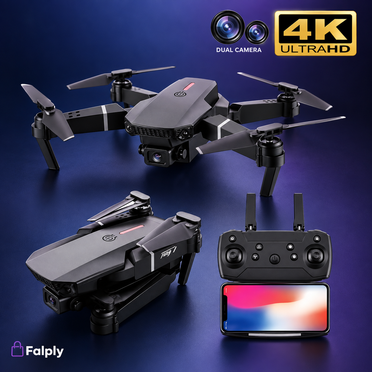 Dron 4K Recargable con Cámara | Control Remoto