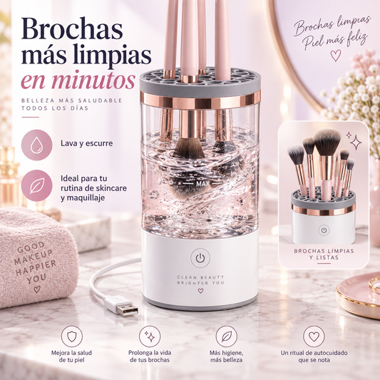 Limpiador Automático de Brochas de Maquillaje