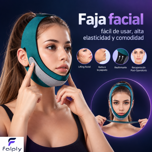 Banda Reductora Facial para Papada | Faja Facial Ajustable