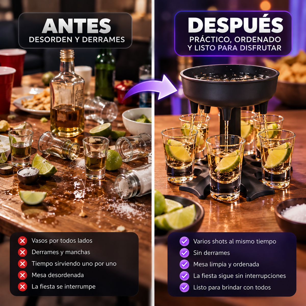 Dispensador de Tequila para Shots