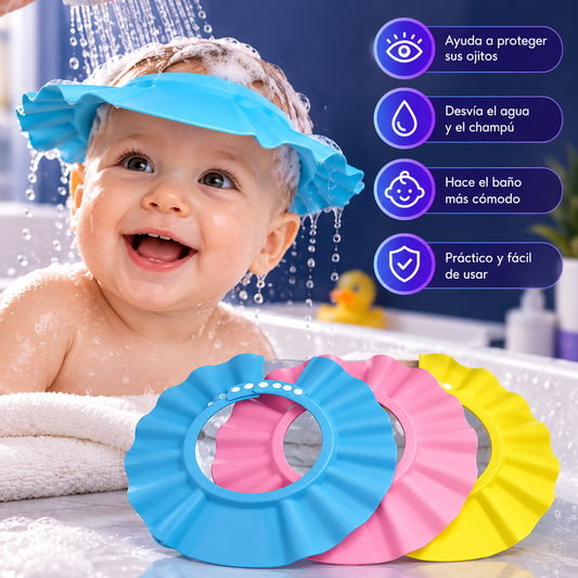 Gorro de Ducha para Bebés y Niños | Baños Más Cómodos